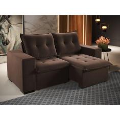Sofá 200cm Bipartido Retrátil e Reclinável 3 Lugares Power com Rodizios Bombom