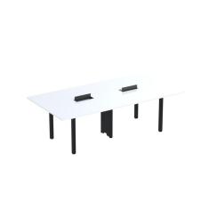 Mesa Reunião 320cm X 140cm Mrcpb3214 Branco/Preto