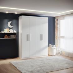 Guarda-roupa Infantil 04 Portas Frente em Mdf Angel Branco