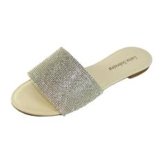 Rasteira Luiza Sobreira Off White Strass Cristal Mod. 2035, 36