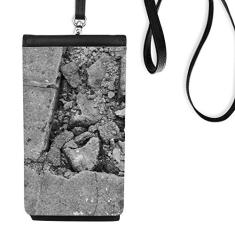 Bolsa de celular para fotografia de modelagem de material industrial, bolso preto