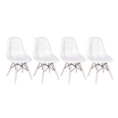 Conjunto 4 Cadeiras Eames Eiffel Botonê - Branco