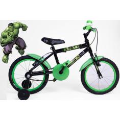 Bicicleta Infantil Masculina Aro 16 - Verde/Preto - Personagem - Olk B