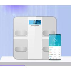 balança de gordura corporal bluetooth - balança de peso digital inteligente com aplicativo internacional okok para iOS e Android, balança de pesagem bluetooth para analisador de composição corporal com