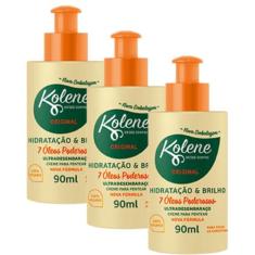 Kit com 3 Creme para Pentear Kolene Original 90ml