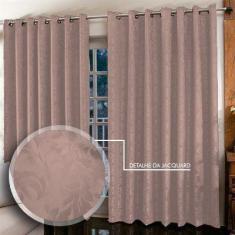 Kit 2 Cortina Jacquard 3 x 2,5 m  e 2 x 1,8m  Admirare, Rosê