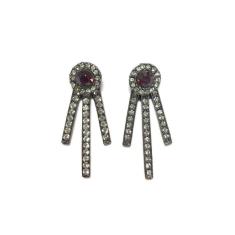 Brinco Armazem Rr Bijoux Swarovski Cristal Vermelho