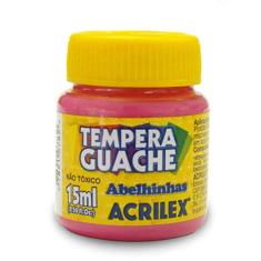 Tinta Guache, Acrilex 020150537, Rosa, 15 ml, Pacote de 12