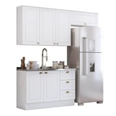 Cozinha Completa Americana 3 Peças Branco - Móveis Henn Branco