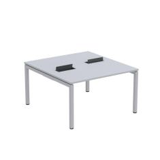 Mesa Plataforma Dupla com Pé de Aço para Coworking 130X140/2P PDC13/14/2P Cinza