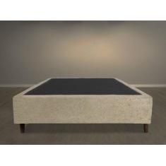 Cama Box Base Solteiro King Suede 96 X 203cm - Genki Kenko - Genki Ken