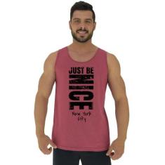 Regata Clássica Masculina MXD Conceito Just Be Nice, Vermelho claro, P