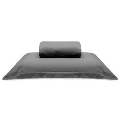 Jogo De Cama Buettner Solteiro Malha Liso 2 Peças Image Preto