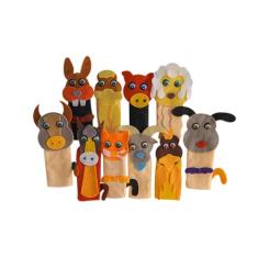 Dedoche Animais Domésticos Feltro 10 Personagens Carlu Brinquedos