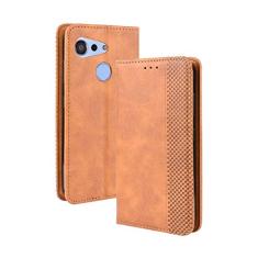 Capa para KYOCERA Android One S6, capa flip de couro para KYOCERA Android One S6, capa magnética retrô para celular, capa carteira com compartimentos para cartões