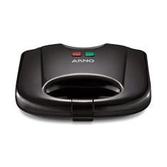 Sanduicheira e Grill Arno SACB, Antiaderente, Preta, 220V, Fácil Limpeza, Compacta e Versátil