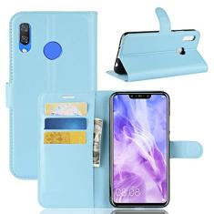 Capa para Huawei Nova 3, capa carteira flip de couro PU premium com compartimento para cartão, suporte e fecho magnético [capa interior à prova de choque de TPU] Compatível com Huawei Nova 3