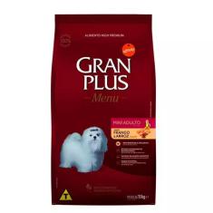 Ração Gran Plus Menu Cães Adultos Mini Frango e Arroz, 15kg