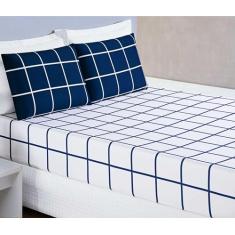 Lençol Casal Padrão Box Com Elástico 200 Fios Austin 3 Peças - Bia Enx