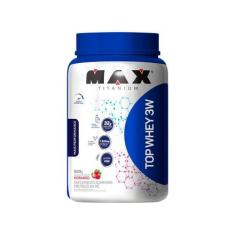 Top Whey 3w Mais Performance 900g Morango - Max Titanium