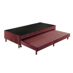 Cama Box Base c/Auxiliar com Auxiliar Sommier Rústico Wine (88x188x30)