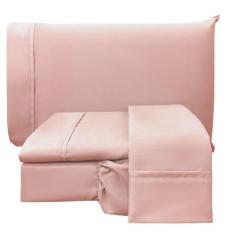 Jogo de Cama Lençol Casal Conforto Percal 300 Fios 4 Peças - Rosê - 10