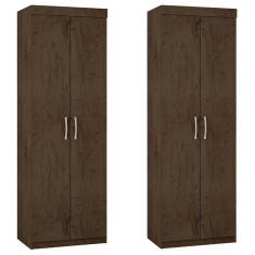 Armário Multiuso Popy 6020 Kit 2 Peças Imbuia – Araplac