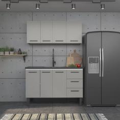 Balcão para Pia de Cozinha 150cm 2 Portas 4 Gavetas Juno Cozimax