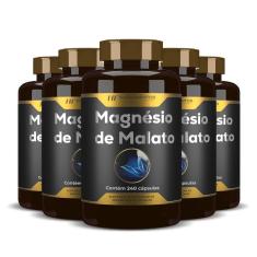 5X Magnésio De Malato Premium 240Caps Hf Suplementos