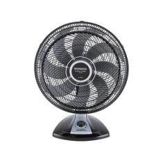 Ventilador de Mesa Mondial VTX-50 50cm - 3 Velocidades, Preto e Prata,