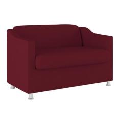 Namoradeira Sala de Estar Tecido Suede  Balaqui Decor, Marsala