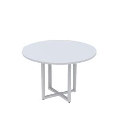 Mesa de Reunião Redonda 100cm MRR1100P25TUB Cinza