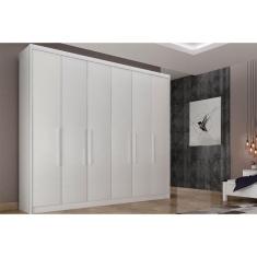 Guarda Roupa 6 Portas e 8 Gavetas Santoro/Bolonha Branco - Novo Horizonte