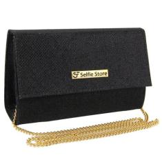 Bolsa Casual Feminino Balada Brilho Alça Corrente Fina Espaçosa Elegan