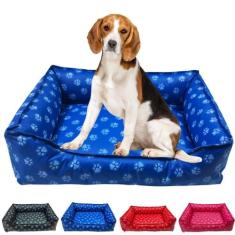 Cama Pet Luxo Retangular Impermeável Estampada G Lavável - Dog Cat Sto