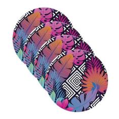 Sousplat Folhagens Geométrica - NSW, com base, 4 Peças