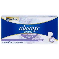 Protetor Diário Always Hipoalergênico Sem Perfume - 80 unidades