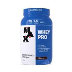 Whey Pro 1kg Max Titanium Proteína Concentrada WPC, Chocolate