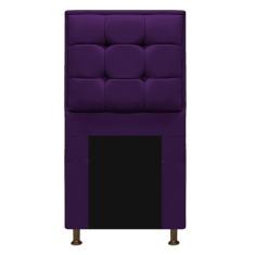 Cabeceira Copenhague 100cm Solteiro Suede Roxo Adj Decor