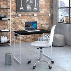 escrivaninha studio preta e branca 90 cm