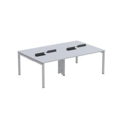 Mesa de Plataforma Dupla para 4 Pessoas Corporativa 130X140/4P PDC13/14/4P Cinza