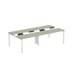 Mesa de Plataforma Dupla para 4 Pessoas Corporativa 150x140/4p Pdc15/14/4p Noguiera casablanca/Branco