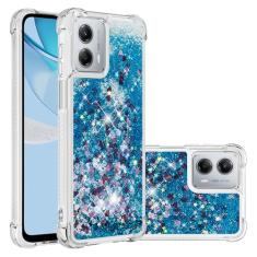 GYHOYA Capa para Motorola Moto G 5G 2023 Capa protetora com glitter fofa luxuosa amor líquido areia movediça TPU macio para meninas mulheres elegante à prova de choque capa protetora para Moto G 5G
