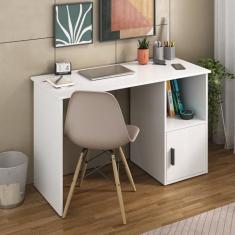 Escrivaninha Victoria 120 com 1 Porta Espresso Móveis Branco
