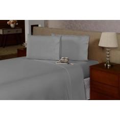 Lençol Casal 40cm 3 Pçs Fronhas c/ Ponto Palito Percal 180 Fios - Bem 