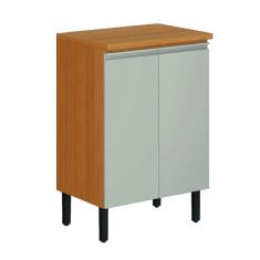 Balcão de Cozinha Itatiaia Duplo Com Tampo 2 Portas 0,70m Cinamomo/Off White Namur