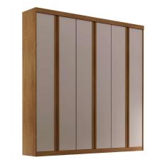 Guarda-Roupa Casal Durban 6 pt 4 gv Imbuia e Off White