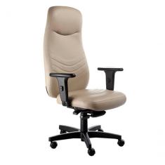 Cadeira Presidente Giratória Com Braços Linha Veneza Bege