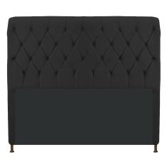 Cabeceira Estofada Cristal 195cm King Size Preto
