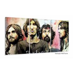 Quadro Decorativo Pink Floyd Banda 120x60 3 pçs